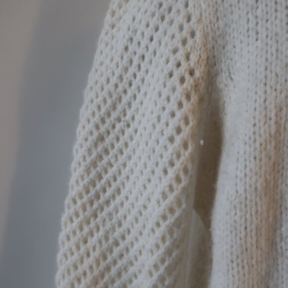 Womens LoveShackFancy Cream Knit Sweater Sz M - Picture 11 of 12
